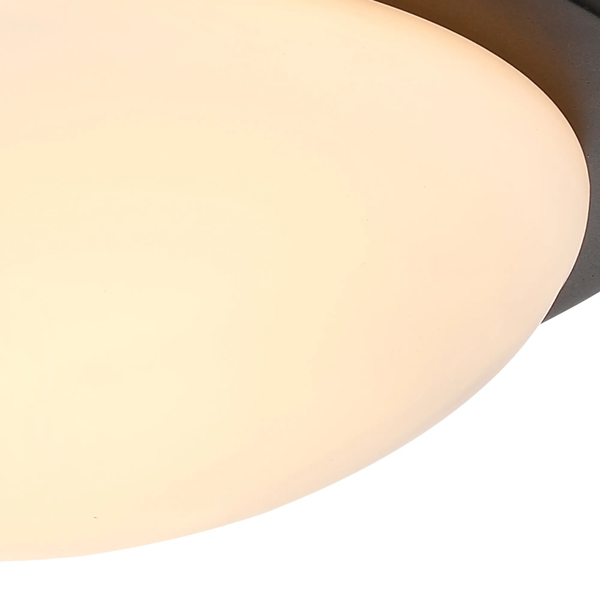 Porter 32cm Glass IP44 Flush Ceiling 2 Light Satin Black, Opal D0773  Deco Porter